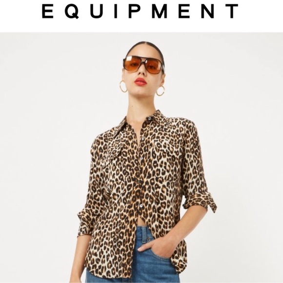 Equipment Tops - Equipment Brown Leopard Print Button Down Shirt
Perfect condition
100% silk